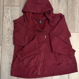 Nike Women's Burgundy Zip-Up Hoodie